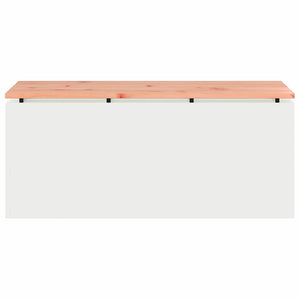 Panchina da giardino Bianco 100 x 40 x 43 cm Acciaio 874906
