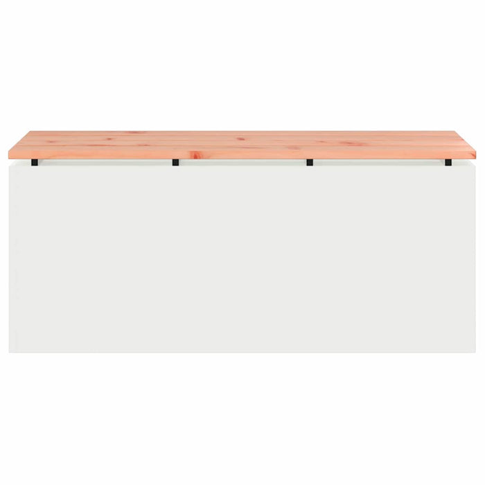 Panchina da giardino Bianco 100 x 40 x 43 cm Acciaio 874906