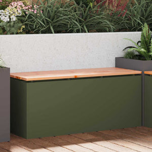Panchina da giardino Oliver verde 100 x 40 x 43 cm Acciaio 874908
