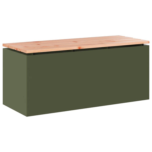 Panchina da giardino Oliver verde 100 x 40 x 43 cm Acciaio 874908
