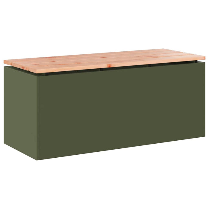 Panchina da giardino Oliver verde 100 x 40 x 43 cm Acciaio 874908