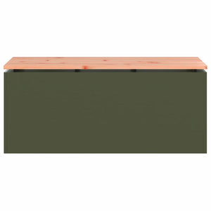 Panchina da giardino Oliver verde 100 x 40 x 43 cm Acciaio 874908