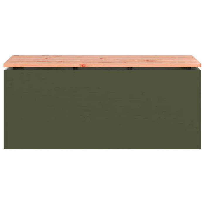 Panchina da giardino Oliver verde 100 x 40 x 43 cm Acciaio 874908