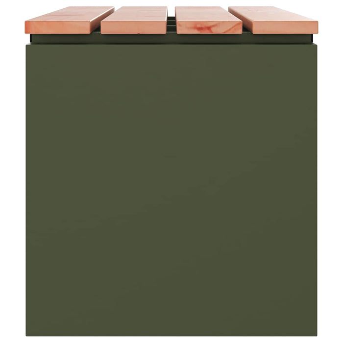 Panchina da giardino Oliver verde 100 x 40 x 43 cm Acciaio 874908