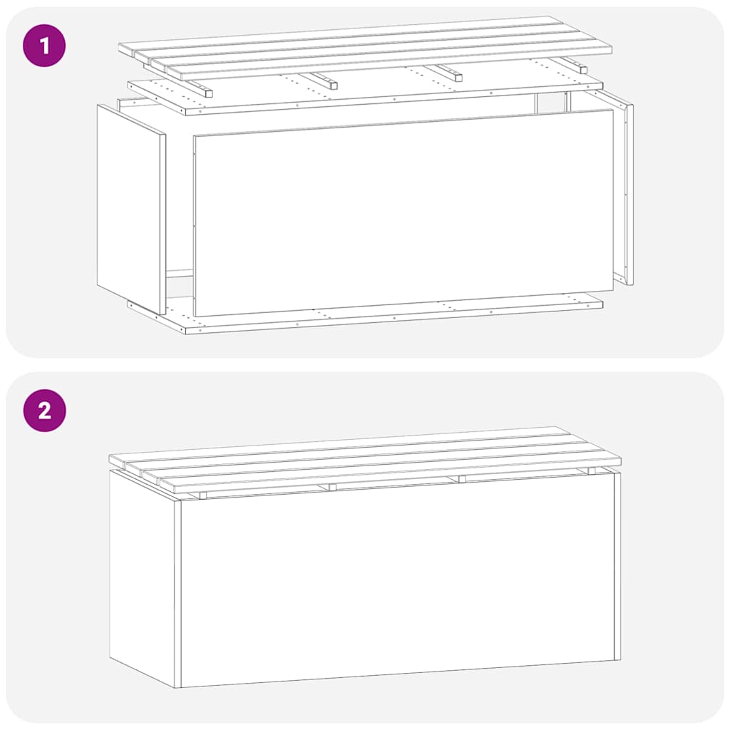 Panchina da giardino Argento 100 x 40 x 43 cm 874909