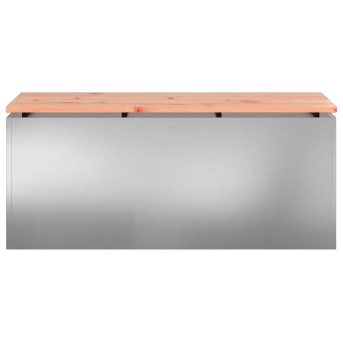 Panchina da giardino Argento 100 x 40 x 43 cm Acciaio zincato 874910