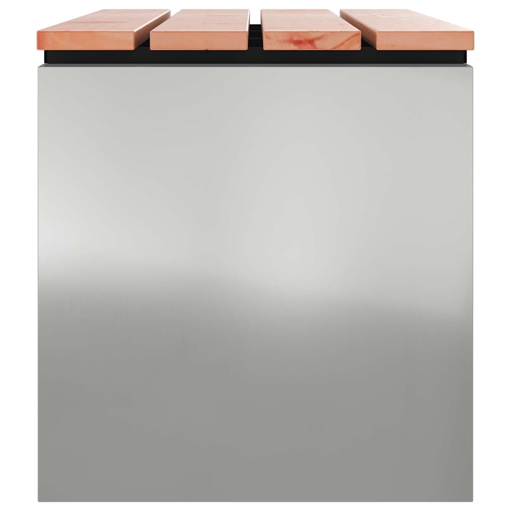 Panchina da giardino Argento 100 x 40 x 43 cm Acciaio zincato 874910