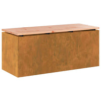 Panchina da giardino Ruggine 100 x 40 x 43 cm acciaio corten 874911