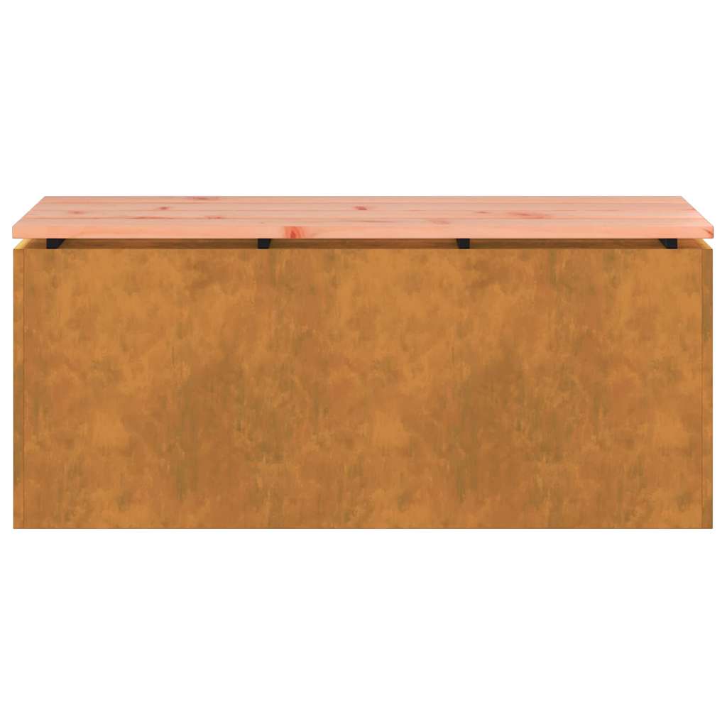 Panchina da giardino Ruggine 100 x 40 x 43 cm acciaio corten 874911