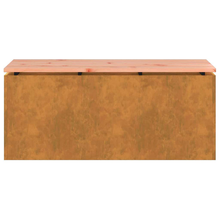 Panchina da giardino Ruggine 100 x 40 x 43 cm acciaio corten 874911