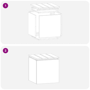 Panchina da giardino Nero 40 x 40 x 43 cm Acciaio 874912