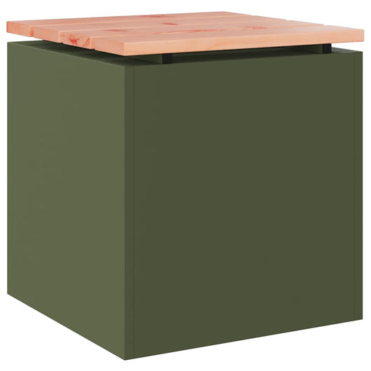 Panchina da giardino Oliver verde 40 x 40 x 43 cm Acciaio 874915