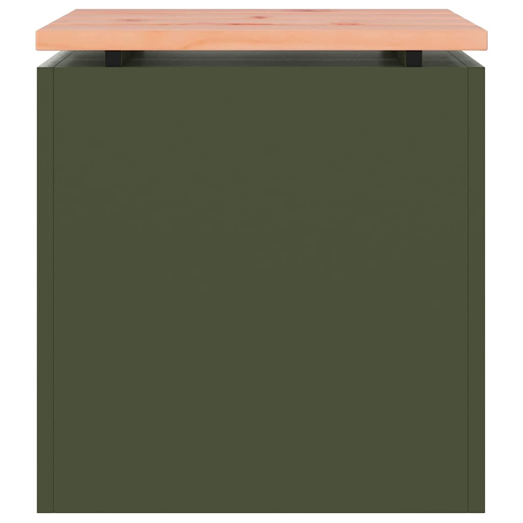 Panchina da giardino Oliver verde 40 x 40 x 43 cm Acciaio 874915