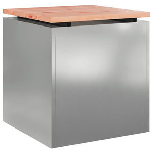 Panchina da giardino Argento 40 x 40 x 43 cm Acciaio zincato 874917