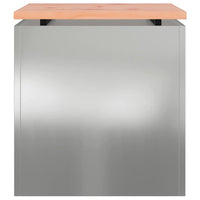 Panchina da giardino Argento 40 x 40 x 43 cm Acciaio zincato 874917