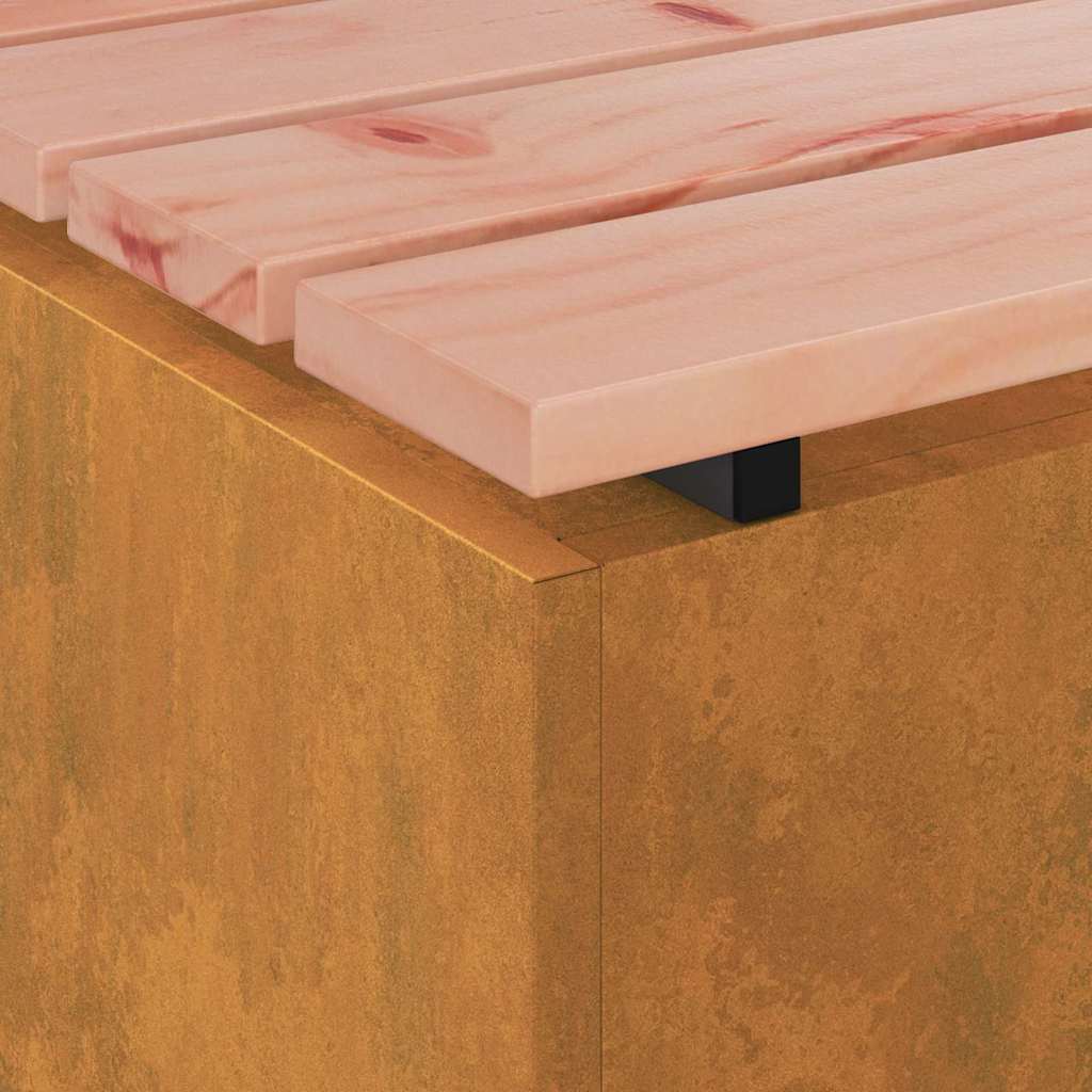 Panchina da giardino Ruggine 40 x 40 x 43 cm acciaio corten 874918