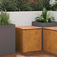 Panchina da giardino Ruggine 40 x 40 x 43 cm acciaio corten 874918