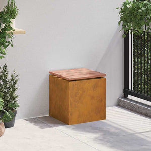 Panchina da giardino Ruggine 40 x 40 x 43 cm acciaio corten 874918