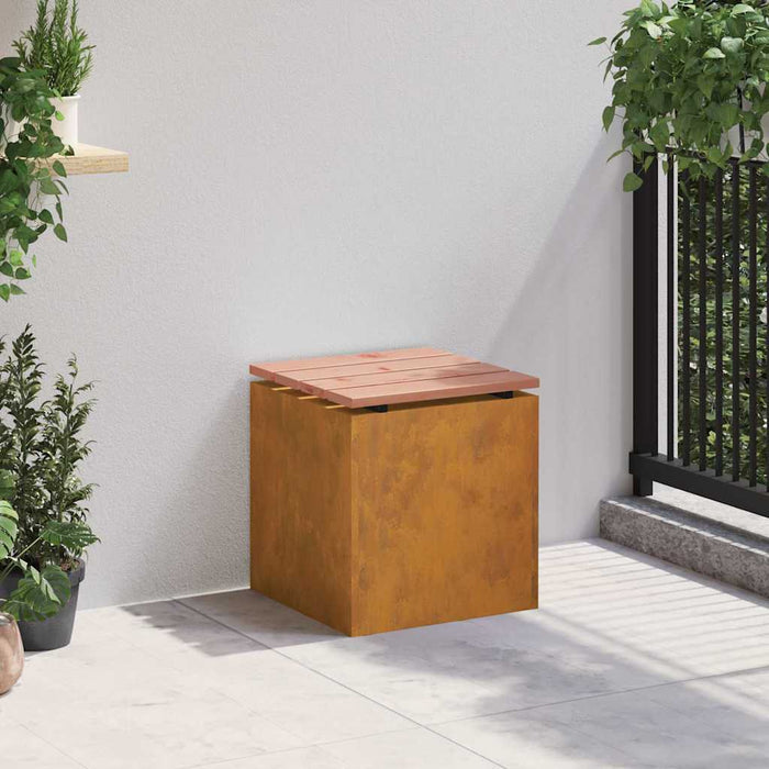 Panchina da giardino Ruggine 40 x 40 x 43 cm acciaio corten 874918