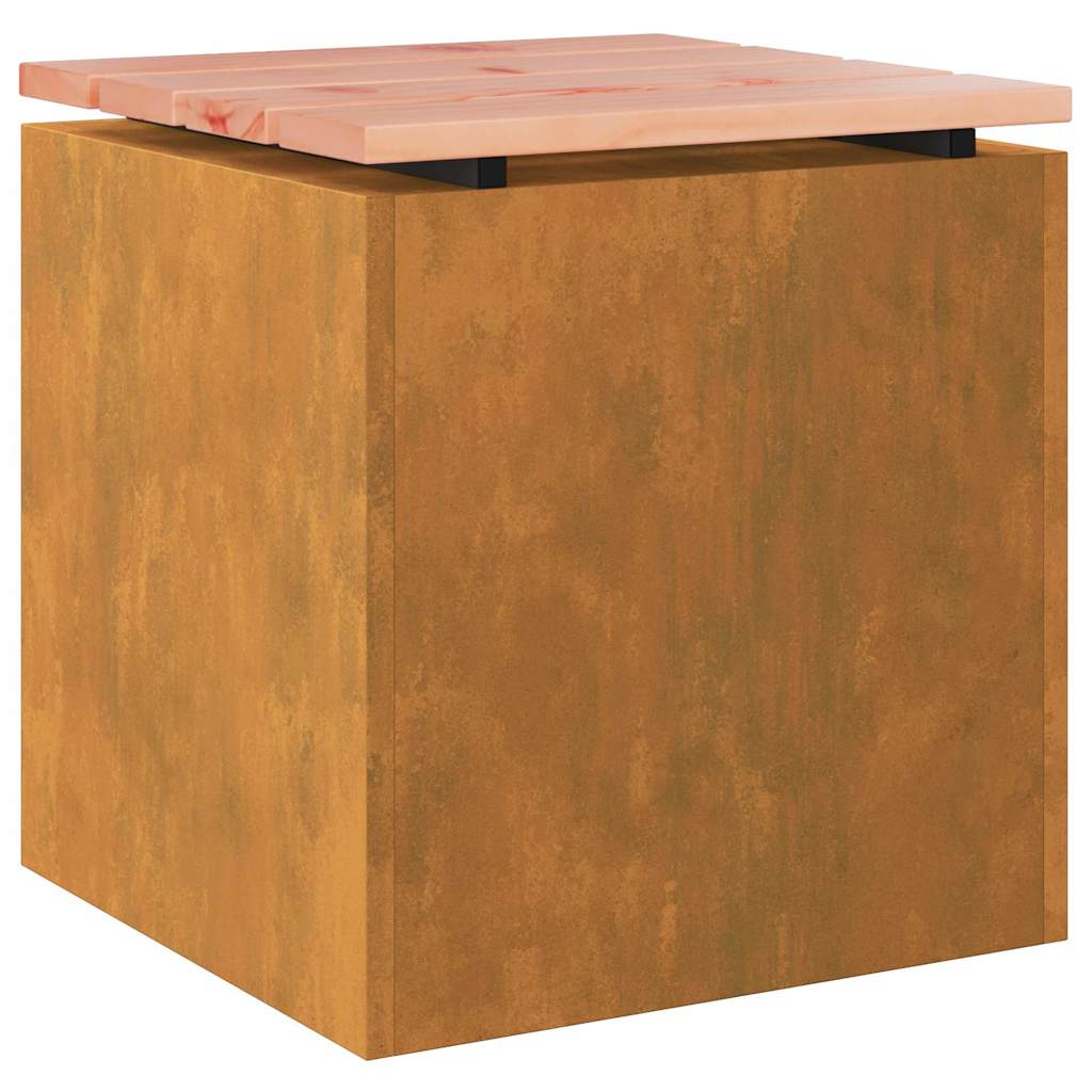 Panchina da giardino Ruggine 40 x 40 x 43 cm acciaio corten 874918