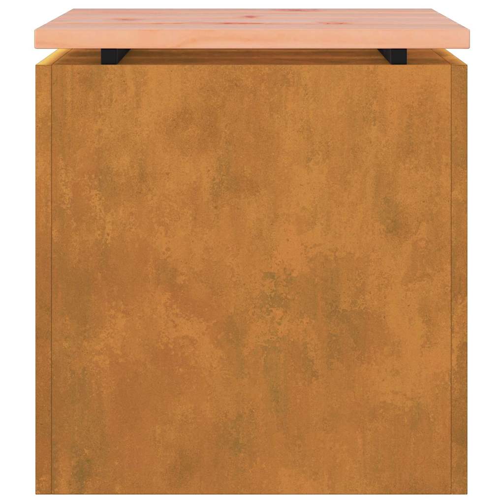 Panchina da giardino Ruggine 40 x 40 x 43 cm acciaio corten 874918