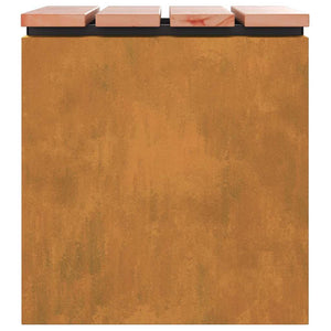 Panchina da giardino Ruggine 40 x 40 x 43 cm acciaio corten 874918