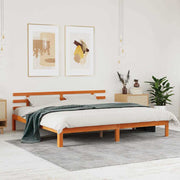 vidaXL Struttura del letto Cera marrone 200 x 200 cm