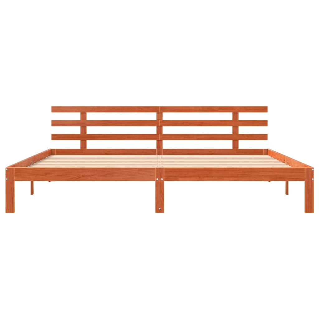 vidaXL Struttura del letto Cera marrone 200 x 200 cm