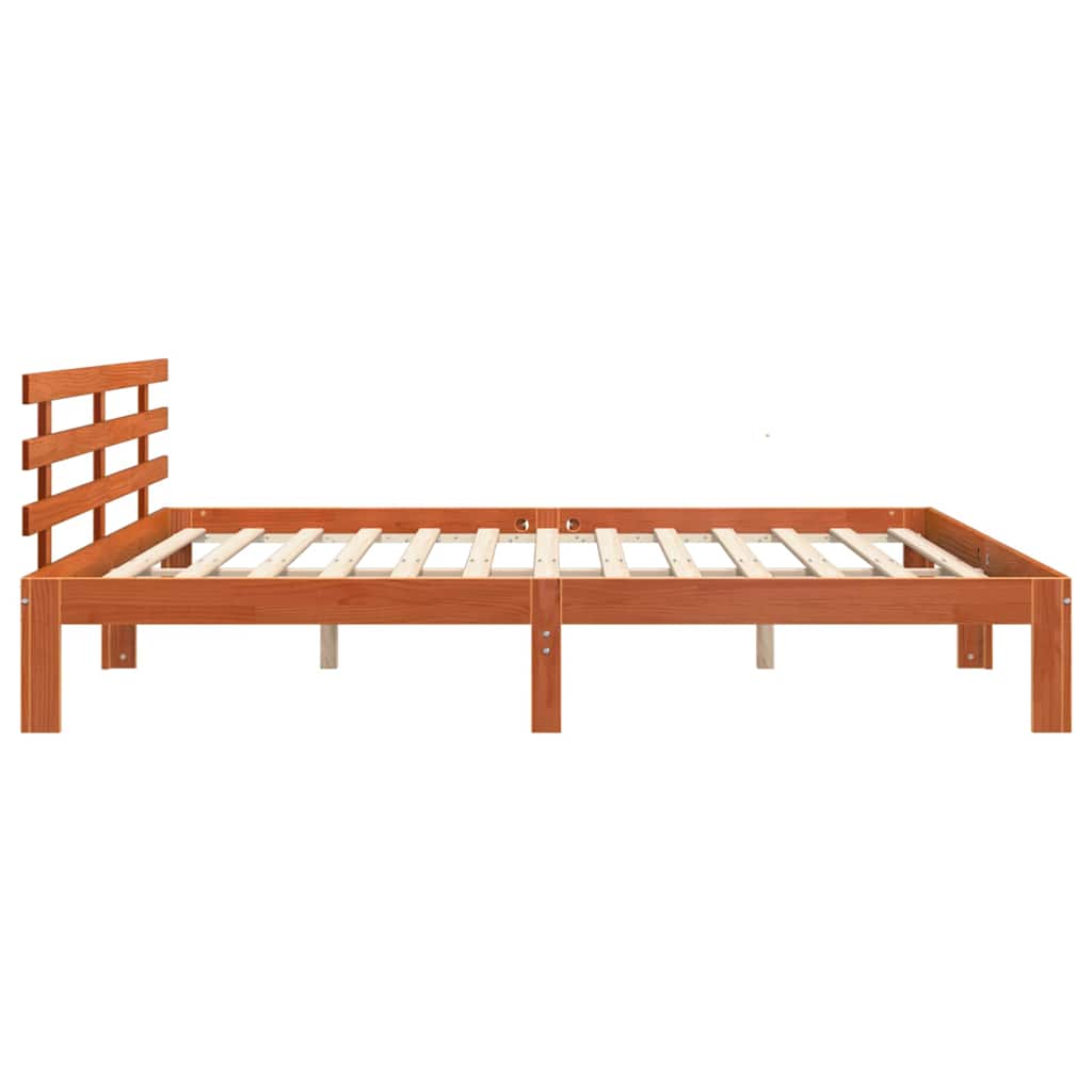 vidaXL Struttura del letto Cera marrone 200 x 200 cm