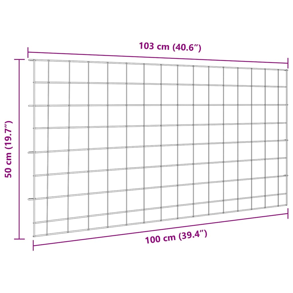 Set di Recinzione per Stagno 5 pcs Verde 100 x 50 cm Acciaio 42017314
