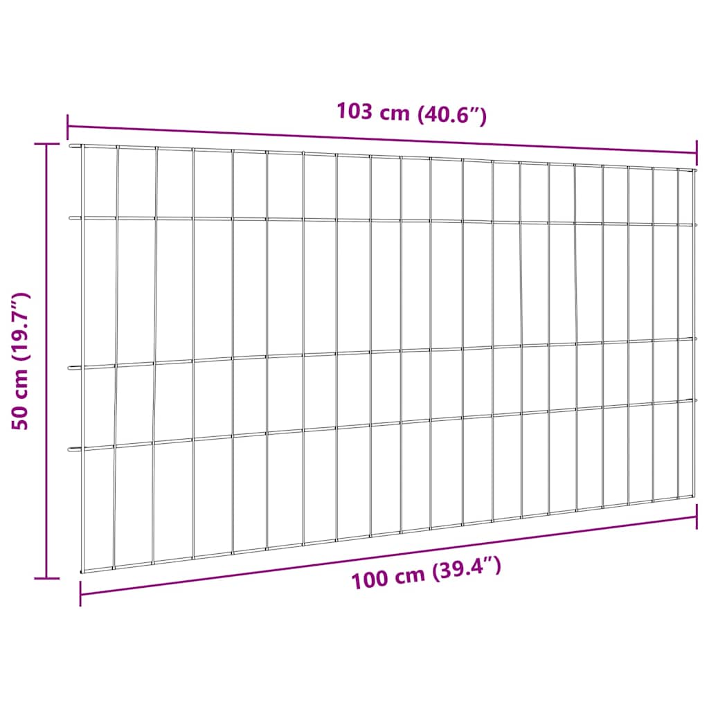 Set di Recinzione per Stagno 5 pcs Verde 100 x 50 cm Acciaio 42017316