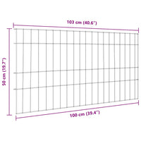 Set di Recinzione per Stagno 5 pcs Verde 100 x 50 cm Acciaio 42017316