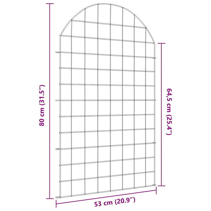 Set di Recinzione per Stagno 8 pcs Verde 50 x 80 cm Acciaio 42017317