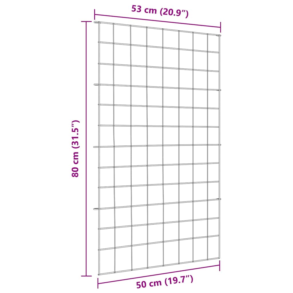 Set di Recinzione per Stagno 8 pcs Verde 50 x 80 cm Acciaio 42017318