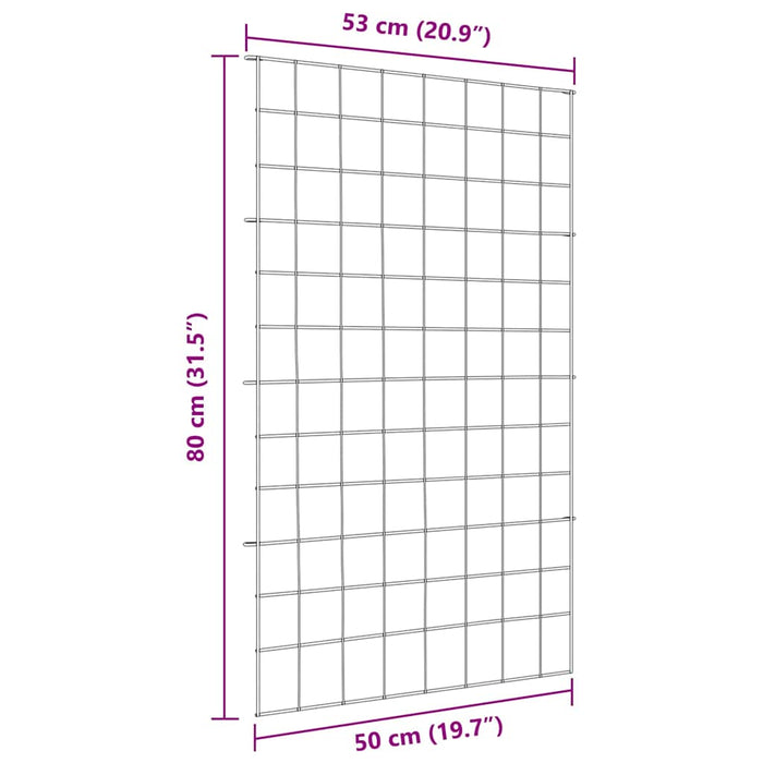 Set di Recinzione per Stagno 8 pcs Verde 50 x 80 cm Acciaio 42017318