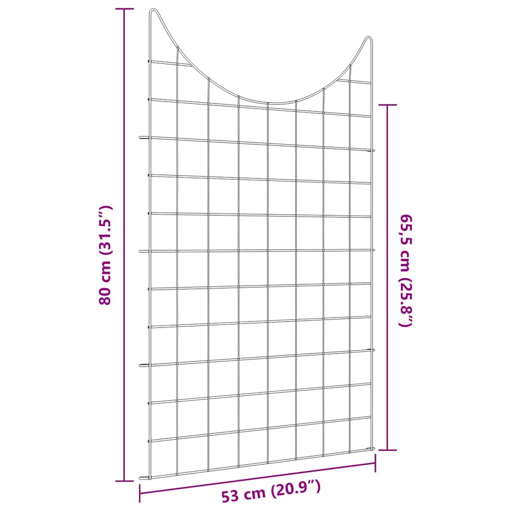 Set di Recinzione per Stagno 8 pcs Verde 50 x 80 cm Acciaio 42017319