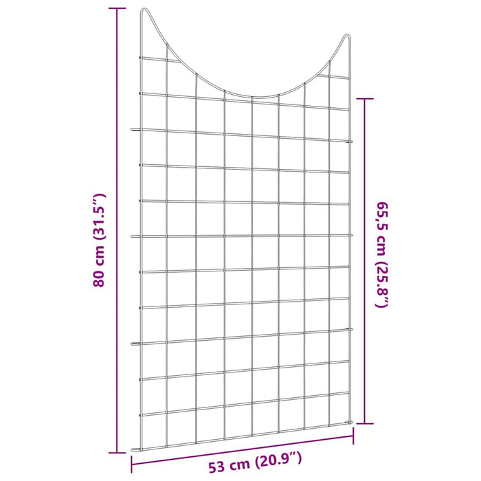 Set di Recinzione per Stagno 8 pcs Verde 50 x 80 cm Acciaio 42017319