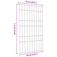 Set di Recinzione per Stagno 8 pcs Verde 50 x 80 cm Acciaio 42017320