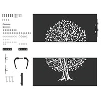 vidaXL Cancello da giardino, Cancello da Giardino 85x75 cm Design Albero in Acciaio Corten