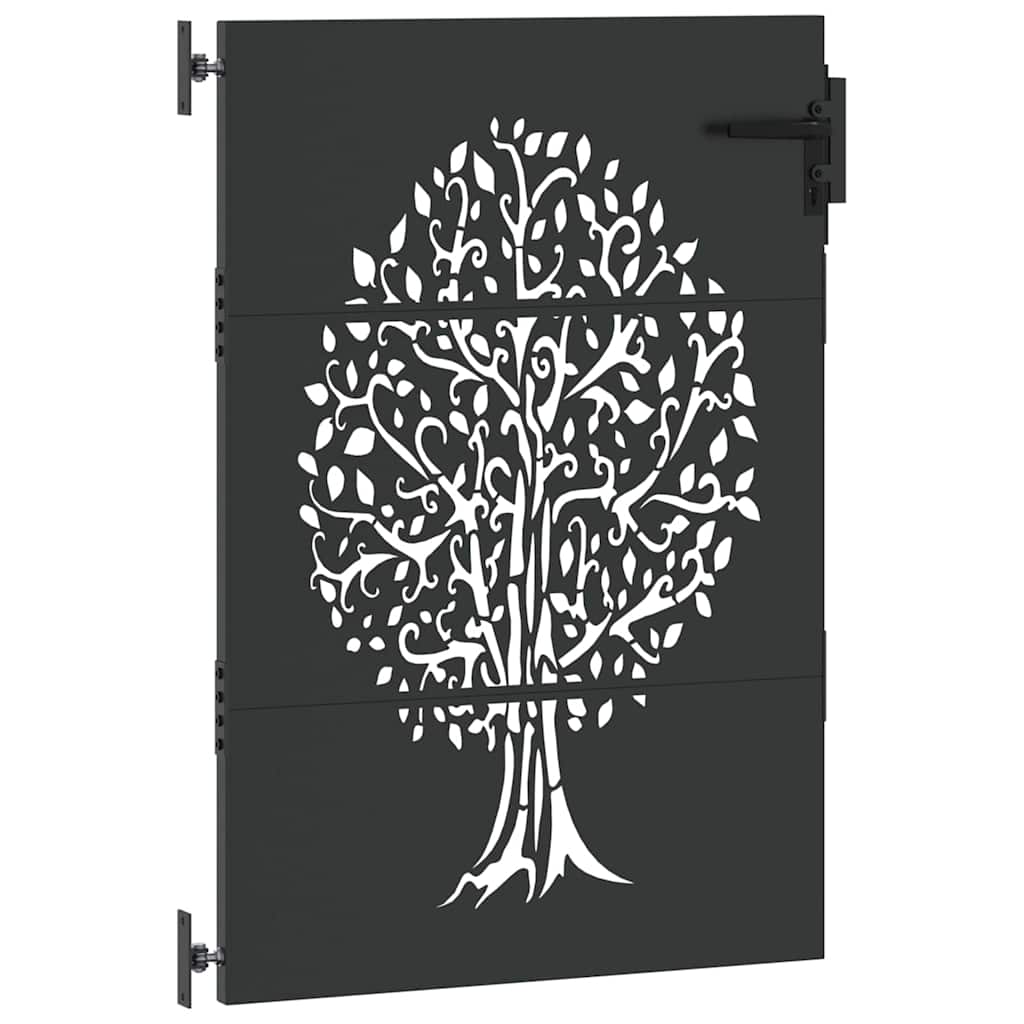 Cancello da giardino, Cancello da Giardino 85x75 cm Design Albero in Acciaio Corten 42015860
