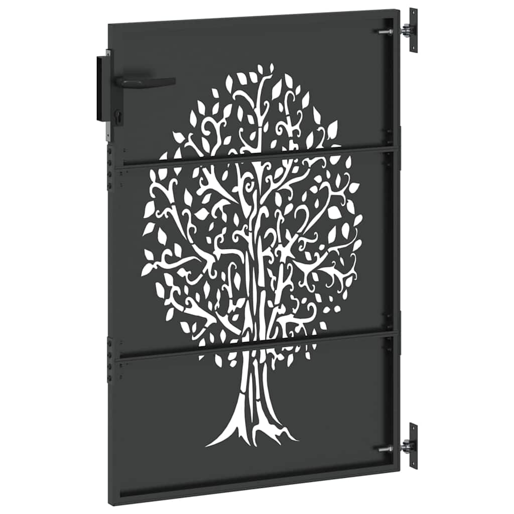 Cancello da giardino, Cancello da Giardino 85x75 cm Design Albero in Acciaio Corten 42015860