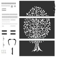 Cancello da giardino, Cancello da Giardino 85x75 cm Design Albero in Acciaio Corten 42015861