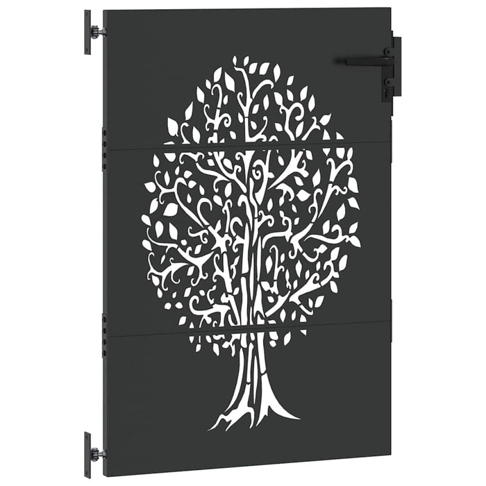 Cancello da giardino, Cancello da Giardino 85x75 cm Design Albero in Acciaio Corten 42015861
