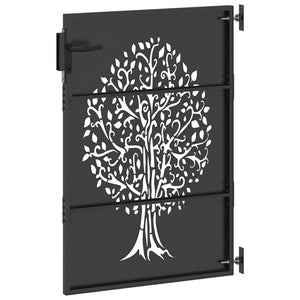 Cancello da giardino, Cancello da Giardino 85x75 cm Design Albero in Acciaio Corten 42015861