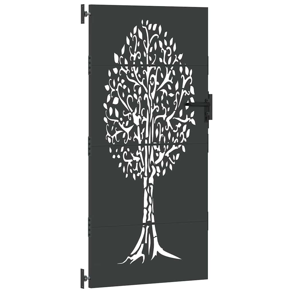 Cancello da giardino, Cancello da Giardino 85x75 cm Design Albero in Acciaio Corten 42015862