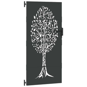 Cancello da giardino, Cancello da Giardino 85x75 cm Design Albero in Acciaio Corten 42015862