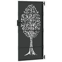 Cancello da giardino, Cancello da Giardino 85x75 cm Design Albero in Acciaio Corten 42015862