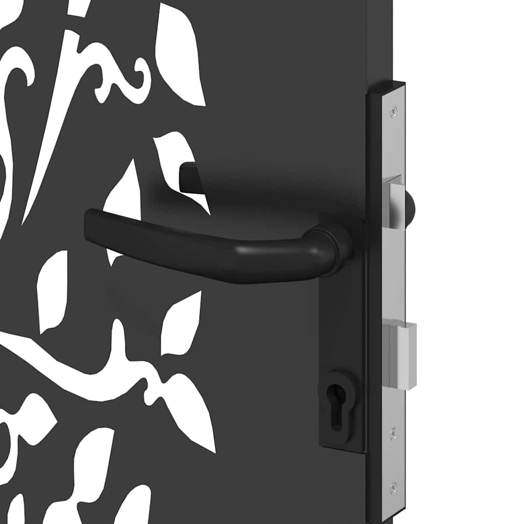 vidaXL Cancello da giardino, Cancello da Giardino 85x75 cm Design Albero in Acciaio Corten