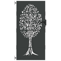 Cancello da giardino, Cancello da Giardino 85x75 cm Design Albero in Acciaio Corten 42015863