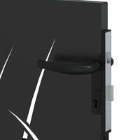 Cancello da giardino con blocco Nero 105 x 100 cm 42015864